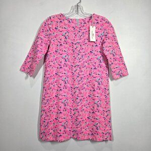 Vineyard Vines Dress Girls Large 14 Malibu Pink Whale Swirl Beachy Preppy NEW